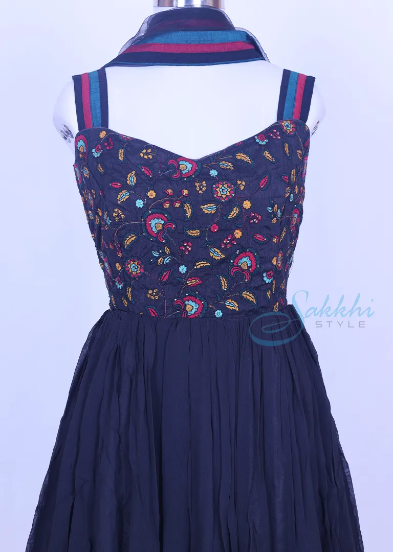 Black anarkali suit with dupatta