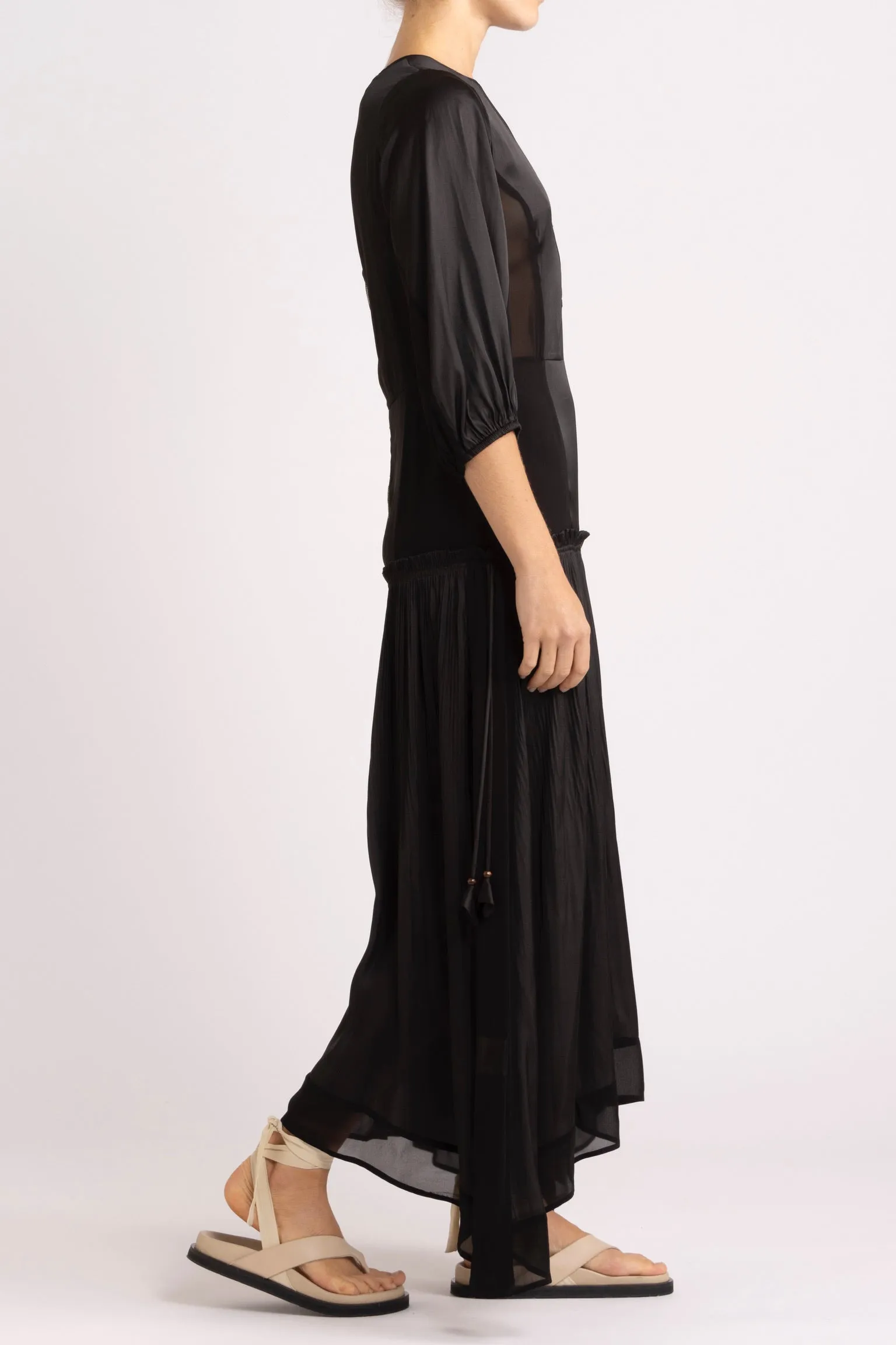 Paris Satin & Chiffon Dress