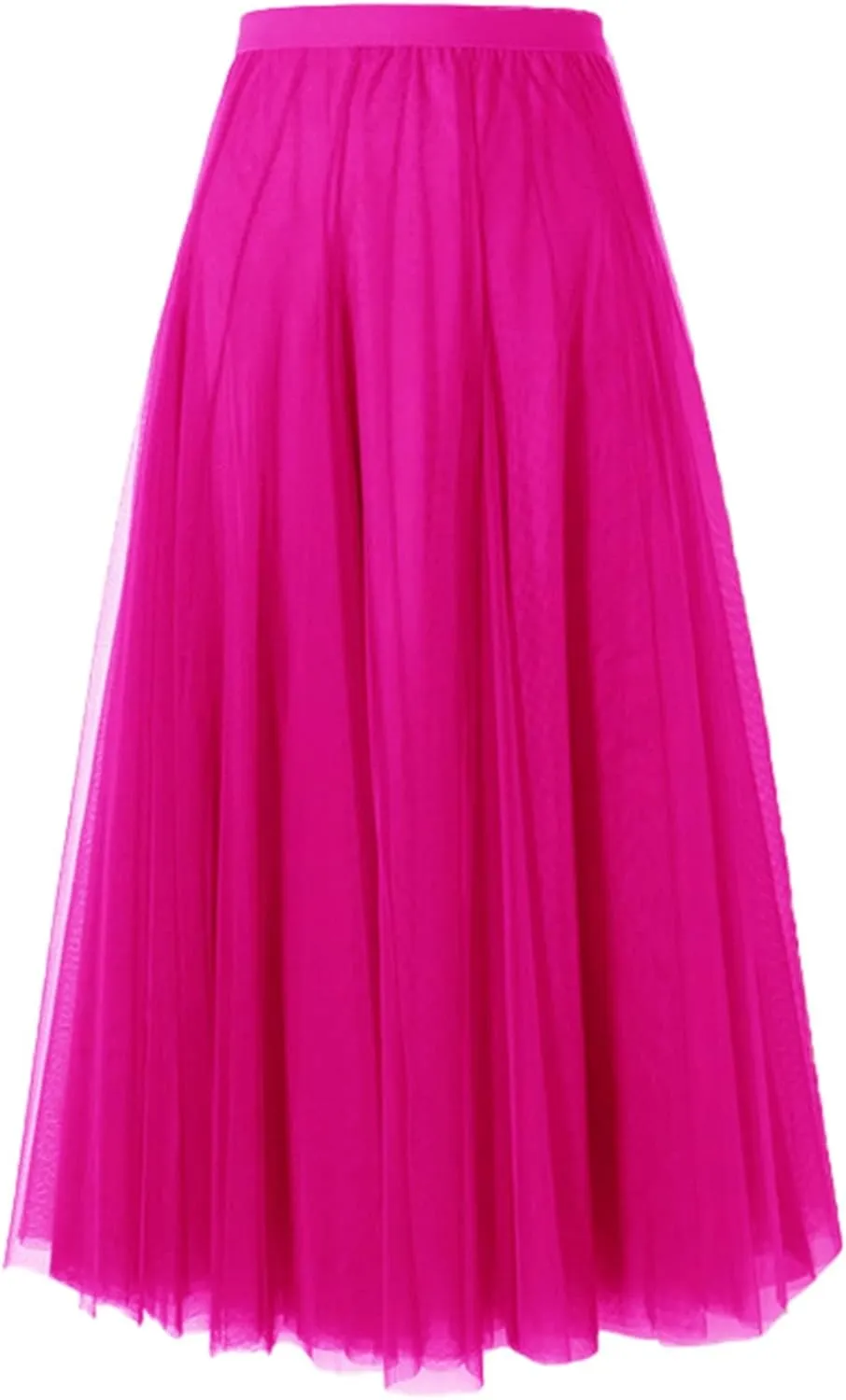 SANGTREE Women's Tutu Tulle A-Line Layered Mesh Midi Skirt, US XS - US 2XL