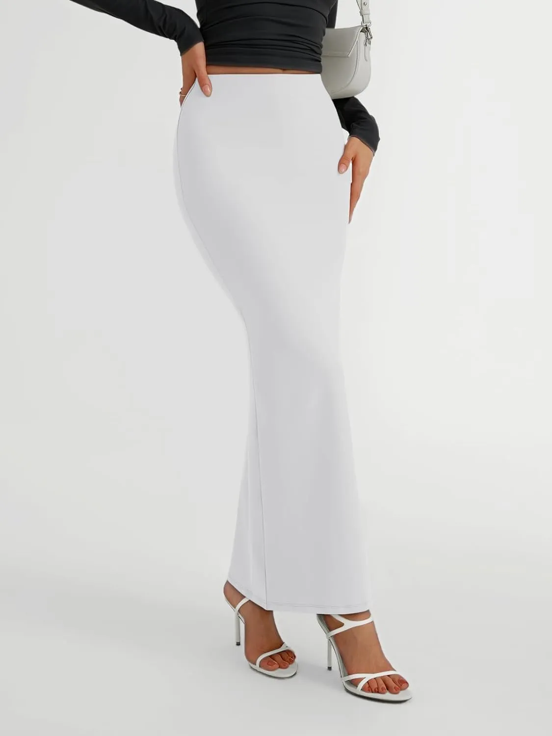 Trendy Queen Women Long Maxi Skirt Bodycon High Waist Slite Basic Pencil Skirts Elastic 2025 Dress