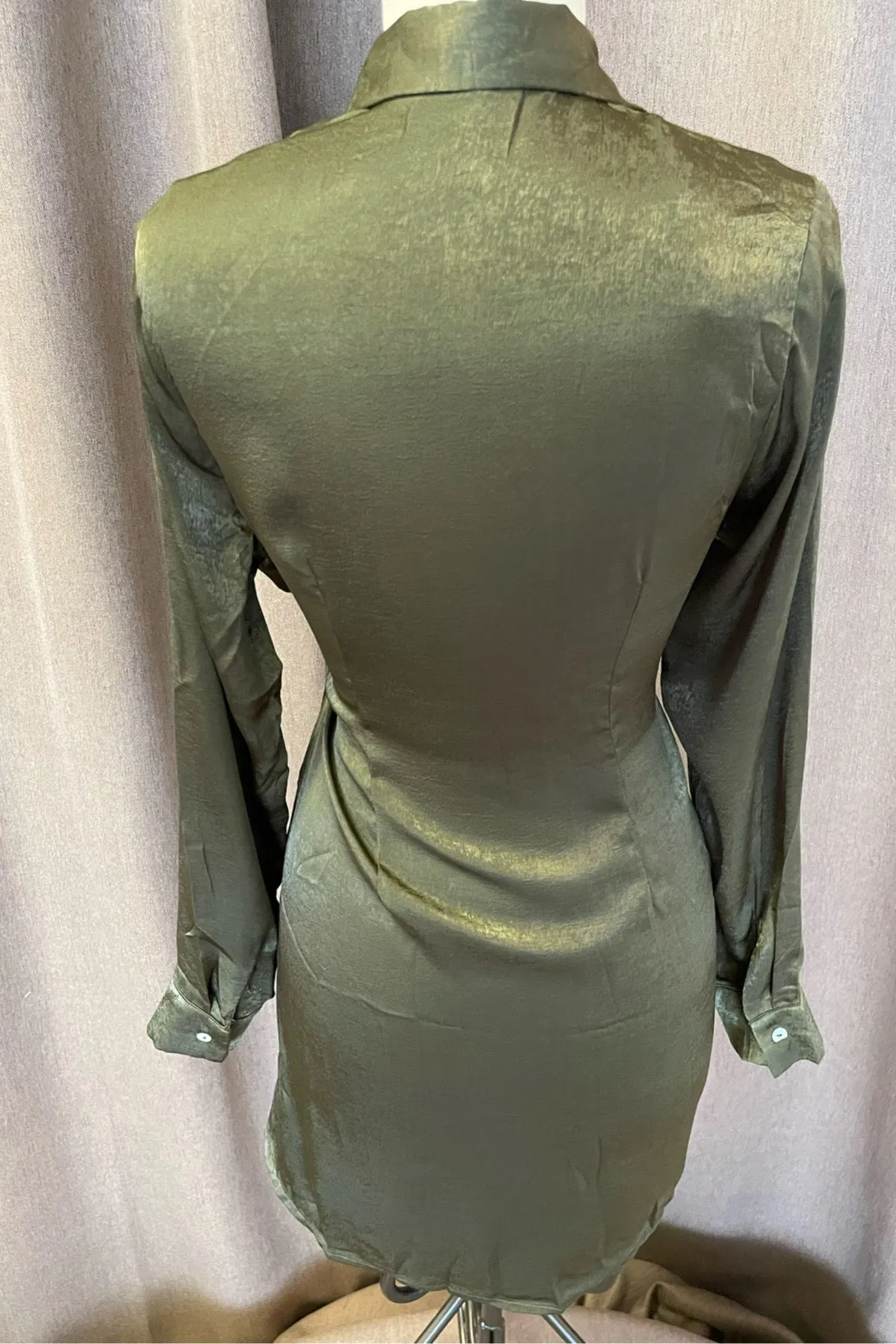 Wrap Dress in Winter Moss